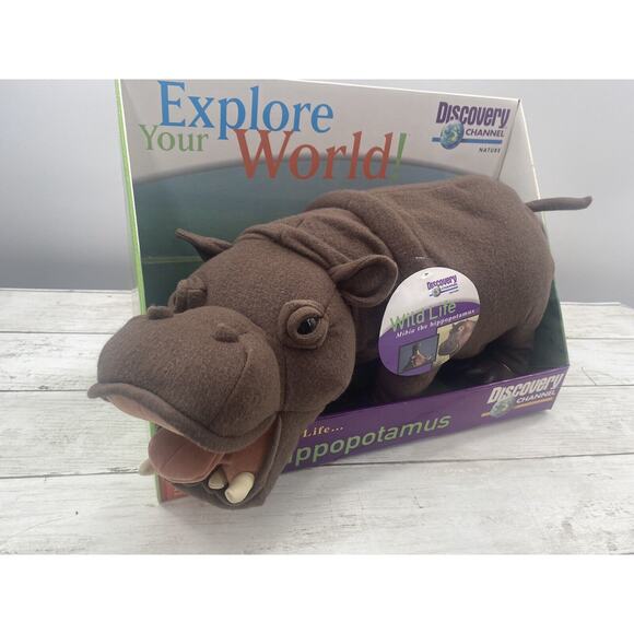 Vintage Discovery Channel Nature MIBIA The Hippopotamus Plush Toy 2000 - Picture 12 of 12
